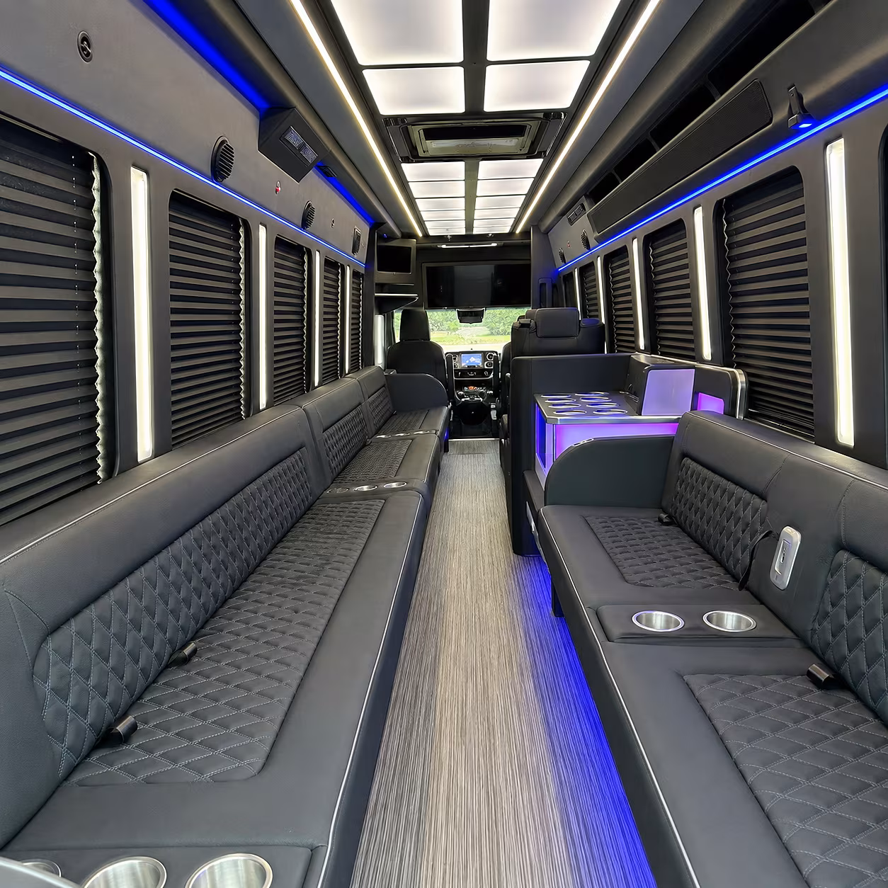 spokane valley party bus rental interior